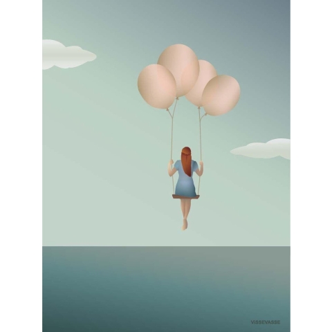 Vissevasse Poster - 50x70 - Balloon Dream - Vissevasse - OneSize - Poster