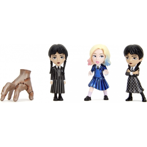 Jada Speelfiguren - 4 stk - Wednesday - 6,5 cm - Jada - OneSize - Speelgoedfiguur