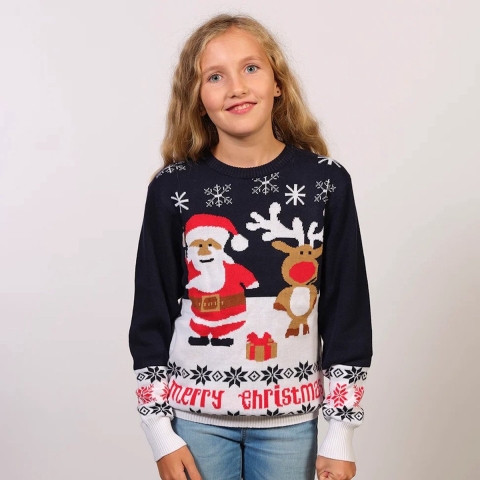 Jule-Sweaters Blouse - Ultiem - Navy - Jule-Sweater - 6-12 mnd - Blouse