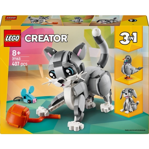 LEGO® Creator - Speelse kat 31163 - 3-in-1 - 407 Onderdelen - LEGO® - OneSize - Blokken