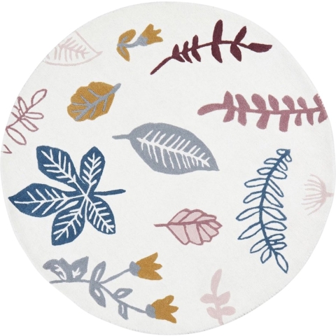 Cam Cam Tapijt - 110 cm - Wol - Pressed Leaves Rose - Cam Cam - OneSize - Deken