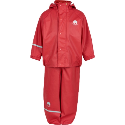 CeLaVi Regenkleding m. Bretellen - PU - Rood - CeLaVi - 70 - Regenkleding