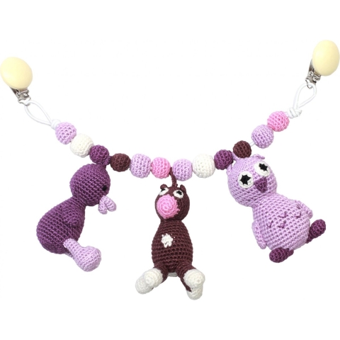 NatureZoo Wagenspanner - Uil/Koets/Eend - Paars/Lavendel - NatureZoo - OneSize - Wagenspanner