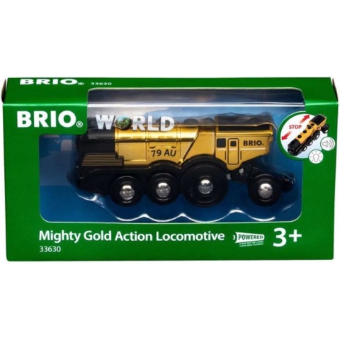 BRIO Actielocomotief - Werkt op batterijen - Goud 33630 - BRIO - OneSize - Trein