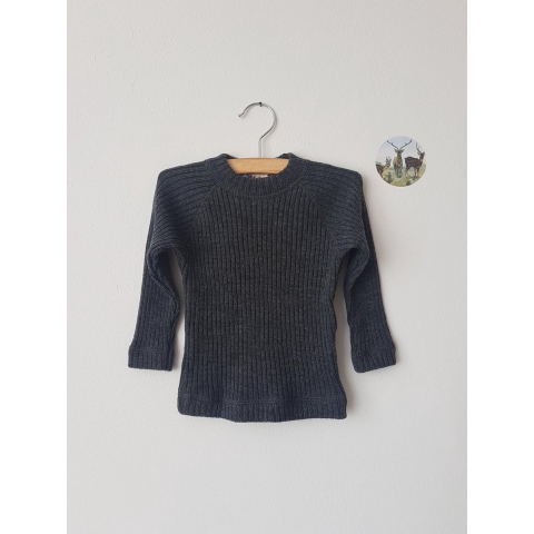Joha Blouse - Wol - Antraciet Grijs - Joha - 80 - Blouse