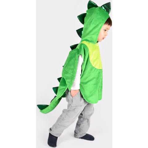 Den Goda Fen Kostuum - Draak Mantel - Groen - Den Goda Fen - 1-4 jaar (80-104) - Kostuum