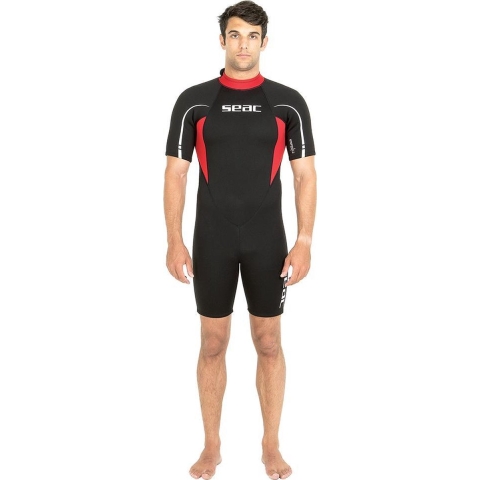 Seac Duikpak - Relax Shorty Man 2,2 mm - Zwart/Rood - Seac - S - Small - Duikpak
