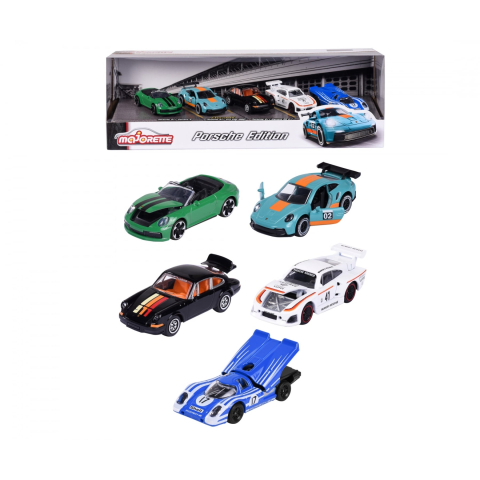 Majorette Auto's - 5-pack - Porsche-editie - Majorette - OneSize - Auto´s