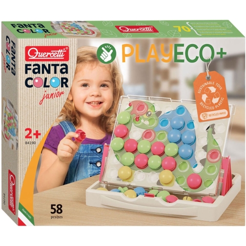 Quercetti Plakmozaïek - Fantacolor Junior 3D - 58 Onderdelen - 8 - Quercetti - OneSize - Speelgoed
