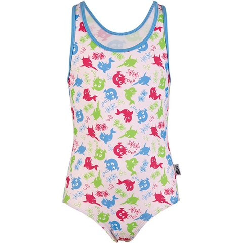 BECO Zwempak - Zeeleven - UV50+ - Roze/Multicolour - BECO - 8 jaar (128) - Badmode