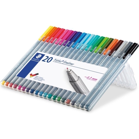 Staedtler Markers - 20 stk - Triplus Fineliner - 0,3 mm - Staedtler - OneSize - Marker