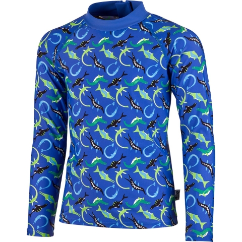 BECO Zwemtop - Ocean Dinos - UV50+ - Blauw - BECO - 116/122 - Badmode