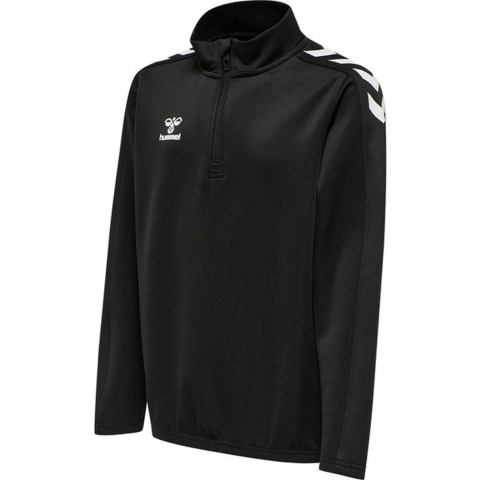 Hummel Sweatshirt - hmlCore XK Poly met halve rits - Zwart - Hummel - 14 jaar (164) - Sweatshirt