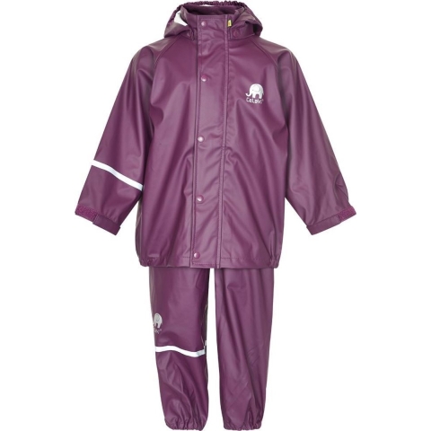 CeLaVi Regenkleding m. Bretellen - PU - Donkerpaars - CeLaVi - 90 - Regenkleding