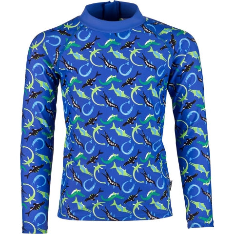 BECO Zwemtop - Ocean Dinos - UV50+ - Blauw - BECO - 128/134 - Badmode