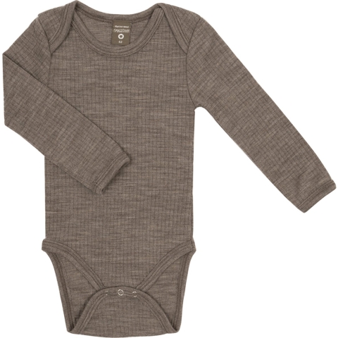 Smallstuff Romper l/s - Wol - Nature - Smallstuff - 1½ jaar (86) - Romper L/S