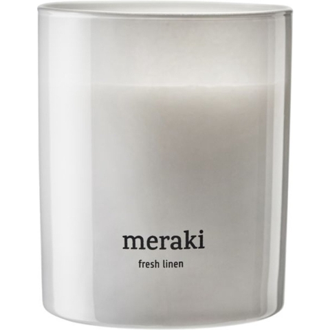 Meraki Geurkaars - 200 g - Fresh Linen - Meraki - OneSize - Geurkaars