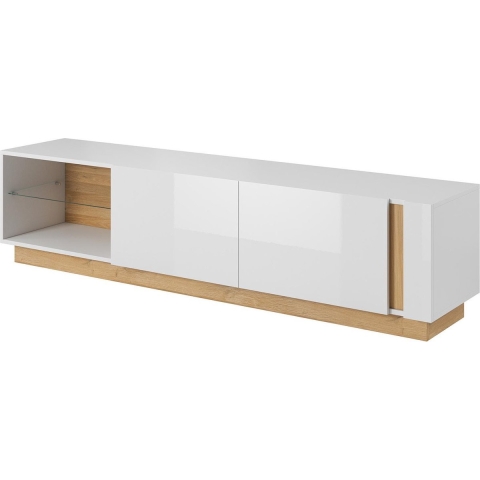 Meubella TV-Meubel Ashley - Wit - Eiken - 187 cm