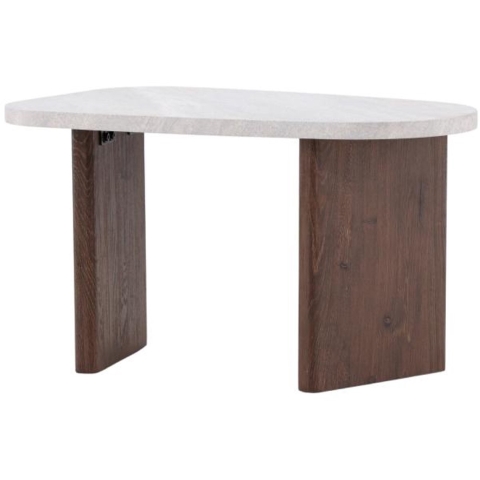 Svea - Vincenzo organische salontafel - 45 x 70 cm - mokka|betonlook