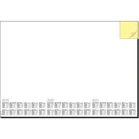 2x Bureau onderlegggers papier 41 x 59,5 cm met kalender 30 vel -