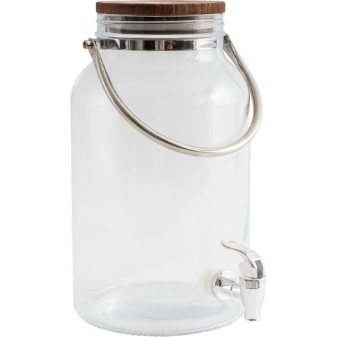 Drankdispenser/limonadedispenser - 6L - glas - 18 x 21 x 31 cm -