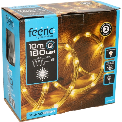 Lichtslang - 180 led lampjes - warm wit - 10 m - slangverlichting - kerstverlichting -