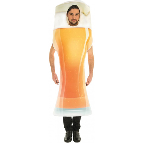 Bier/pils kostuum - voor volwassenen - one size - Carnaval verkleedkleding One size -