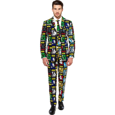 Heren kostuum met Star Wars print 52 (XL) -