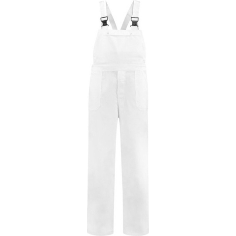 Carnaval verkleed tuinbroek voor volwassenen - wit - werk overall - grote maten 2XL -