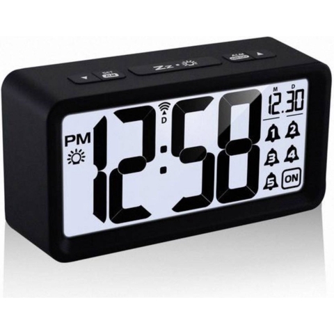 Techno Line WT496 Wekker Zendergestuurd Zwart Alarmtijden 5