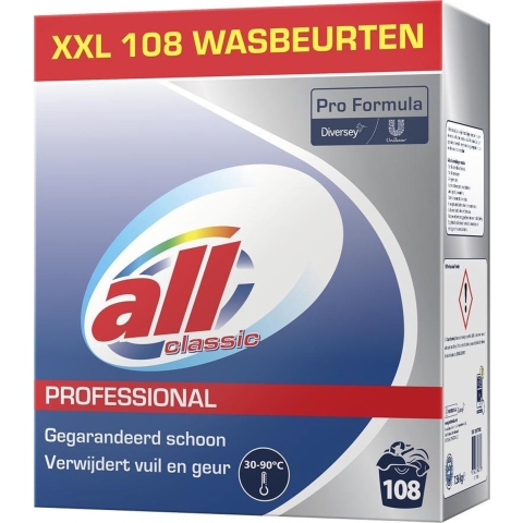 All Professional Wasmiddel Poeder Classic - 108 Wasbeurten Pro Formula 7,56 kg