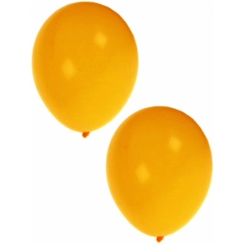 Feest ballonnen - geel - 300x stuks - ca. 27 cm - verjaardag versiering -