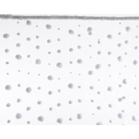 Sneeuwballen gordijn met druppels - wit - 90 x 200 cm -