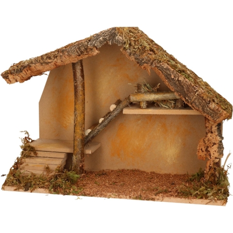 Kerststal zonder kerstfiguren 39 cm -