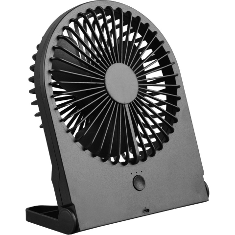 Trio Leuchten Tafelventilator Breezy H 23 cm oplaadbaar zwart