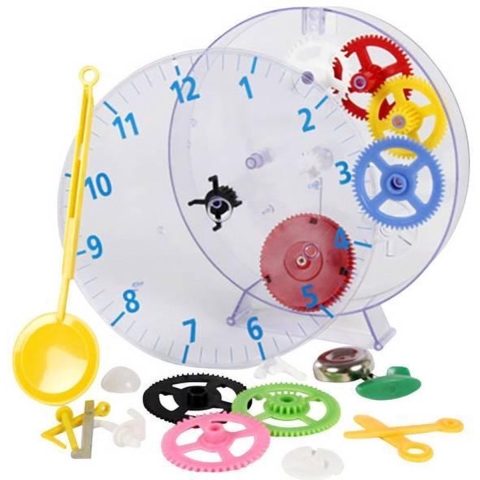 Techno Line Model kids clock Wandklok bouwpakket Mechanisch 20 cm x 3.5 cm Transparant