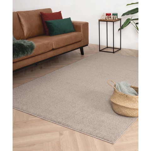 Tapeso Laagpolig vloerkleed Fine - beige - 100x200 cm