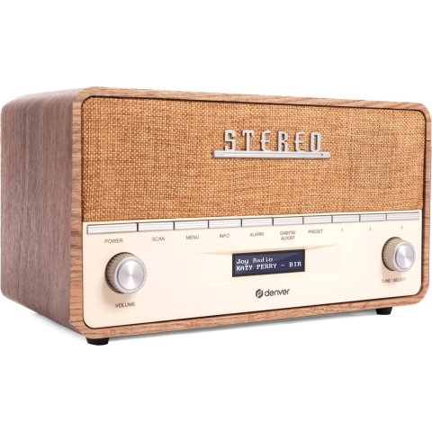 Denver DAB-36LW LIGHT WOOD Radio DAB+, VHF (FM) Hout (mat)
