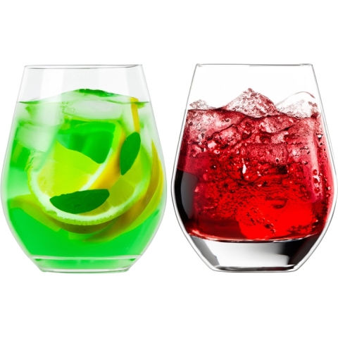 Drinkglas - 10x - transparant - kunststof - 515 ml -