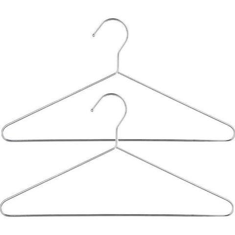 5Five Kledinghangers - 25x - metaal - chrome - 21 x 40 cm -
