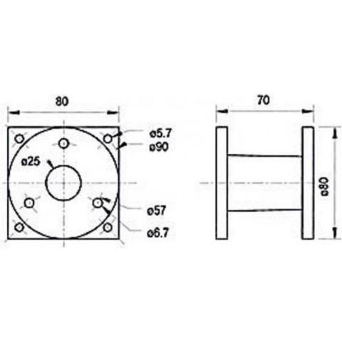 Visaton AD 25 H Adapter 1 stuk(s)