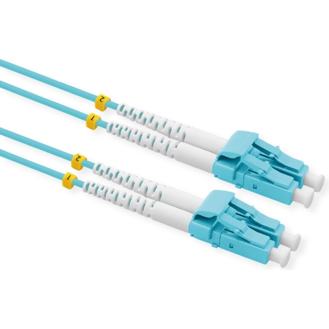 VALUE glasvezelkabel 50/125µm OM3, LC/LC, Low-Loss connector, turkoois, 15 m