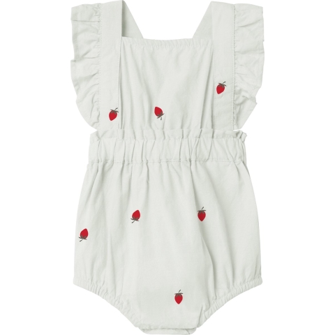Name It Zomerromper - NbfDerilla - Bright White/AARDBEI - Name It - 56 - Zomerromper
