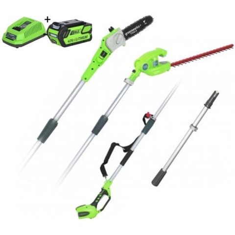 GREENWORKS 40V 4Ah takkenzaag - heggenschaar