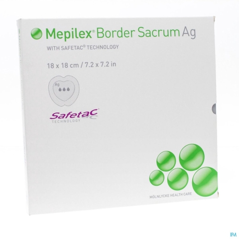 Mepilex Border Sacrum Ag Schuimverband 18 x 18 cm | 5 stuks