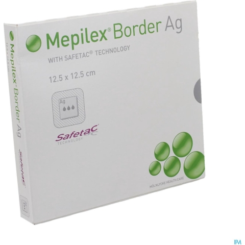 Mepilex Border Ag Schuimverband 12,5 x 12,5 cm | 5 stuks