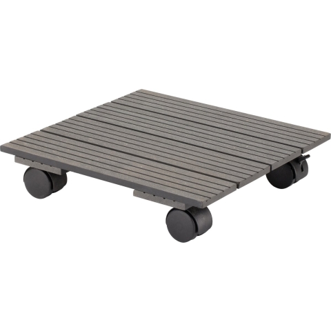 Plantenpot Trolley - Composiet - Grijs - Vierkant - 30 x 30 cm - Max 80 Kilo -