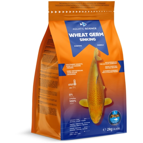 Aquatic Science Wheat Germ Sinking Large 2Kg - Aquatic Science