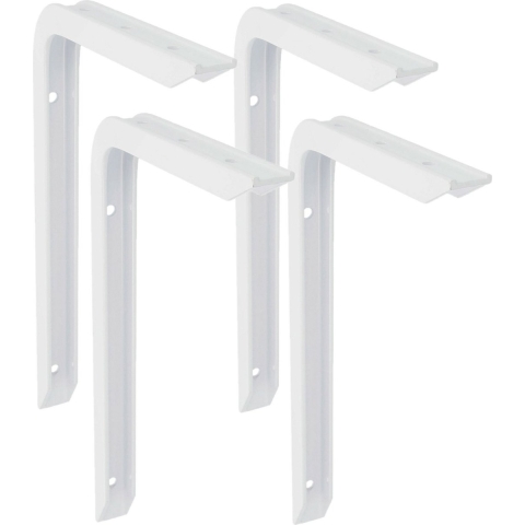 AMIG Plankdrager/planksteun van aluminium - 4x - gelakt wit - H300 x B200 mm - heavy support -