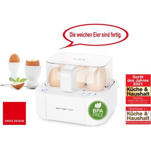 EMERIO EB-115560.12 Eierkoker Wit